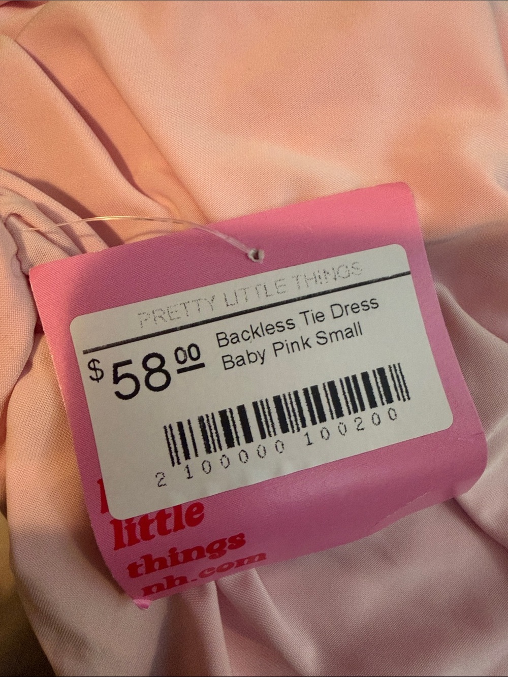 Pretty Little Things Light Pink Ruched Dress - Picture 3 of 3